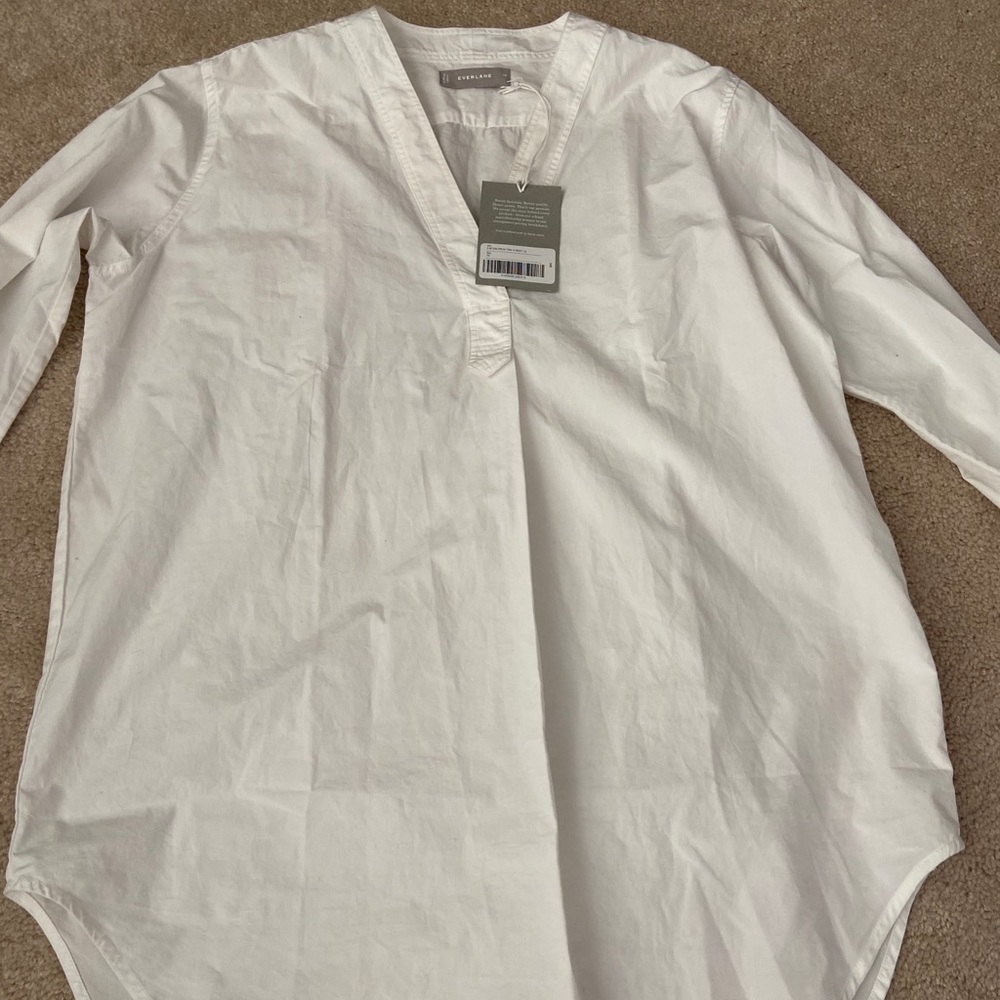White Everlane blouse